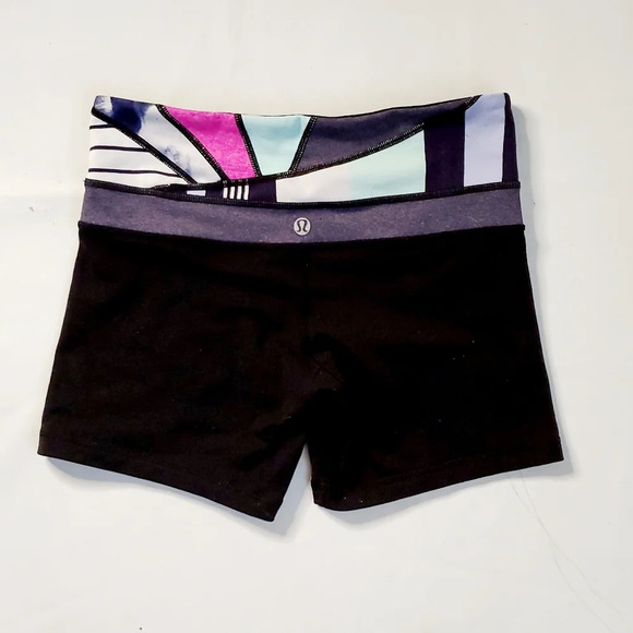 Lululemon cycling tight shorts  sz 4 Black reversible - Picture 3 of 5